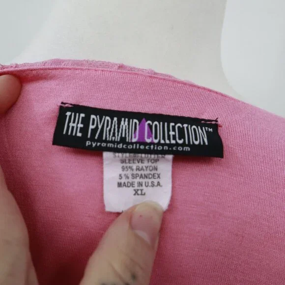 The Pyramid Collection Pink Lace Blouse - Picture 2 of 16